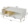 100cm Rectangle Coffee Table Wooden Storage Shelf Modern Living Room Furniture