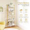 Tall Open Bookshelf Storage Rack Display Shelf Plant Stand-White