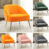 Upholstered Scallop Back Accent Chair Shovel Seat Cocktail Tub Cuddle Armchair