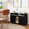 File Cabinet Mobile Lateral Filing Storage Organizer with Lock-Black
