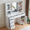 Large Dressing Table with LED Mirror 7 Drawers Modern Makeup Desk Vanity Table