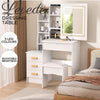 Dressing Table With Drawers Mirror Stool Set Makeup Desk Vanity Table Bedroom