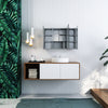 Wall Mounted Bathroom Mirror Cabinet Triple Door Shelf Storage Cupboard 900x600