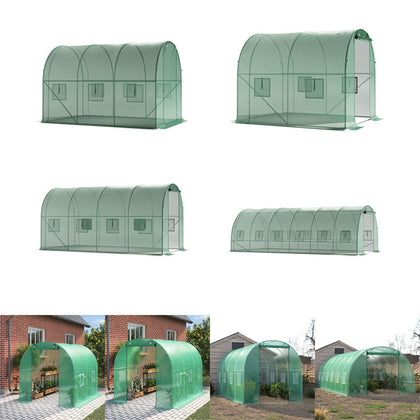 2M Height Walk-in Greenhouse Garden Polytunnel Grow Tunnel Plant FlowerVegetable