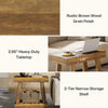 Tribesigns End Table, Wood Side Table with 2-Tier Storage Shelf for Living Room