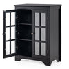 Bathroom Floor Cabinet Freestanding Display Storage Cabinet w/ Doors