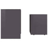 Coffee Table Set High Gloss Grey 48x30x45 cm Engineered Wood