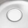 Inset Kitchen Sink Round Single Bowl Stainless Steel Undermount Basin w/ Drainer