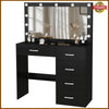 Makeup Desk Dressing Table Vanity Set With Large Mirror 11 LED Bulbs & 5 Drawers