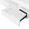 Coffee Table with Storage, 4 Drawers Stylish Side Table with LED Lights, White
