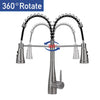 Stainless Steel Taps Kitchen Sink Mixer Swivel Spout Single Lever Mono Faucet
