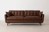 Swyft Model 10 3 Seater Sofa - Chestnut Faux Leather RRP £1799