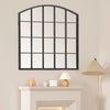 Large Black Metal Framed Window Style Wall Mirror Paned Glass Girl Room Hallway