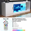 150cm High Gloss Floating TV Stand Unit Living Room LED Cabinet Storage Door Bqf