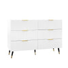 Modern White Chest of Drawers Wide Bedroom Furniture Storage Bedside 6 Drawers
