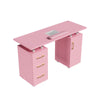 Manicure Nail Table Movable Nail Station Desk with Casters for Nails Art Beauty