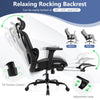 Swivel Computer Desk Chair with Retractable Footrest-Black