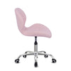 Computer Desk Chair Office Cushioned Chair Chrome Legs Swivel Fabric/PU/Velvet