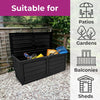 Neo Storage Box Plastic Garden 320 Litre Black Plastic Waterproof Outdoors