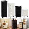 Square Plastic Cabinet Floor Standing Moving Storage Unit Bedroom Bathroom Chest