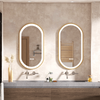 Glam Smart LED Bathroom Mirror Frontlit Anti-fog Vanity Mirror Sanding Gold Edge