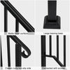 Iron Handrail Railing for Stairs 1-2 Steps Handrail for Garden Outdoor Step UK