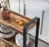Industrial Drinks Trolley Rustic Metal Cart Vintage Serving Shelf Kitchen Table