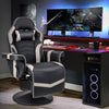 Massage Gaming Chair Height Adjustable Swivel Racing Video Gaming Recliner