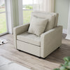 Cream 3-in-1 Folding Sofa Bed Pull Out Convertible Chair Fabric Recliner Sleeper