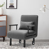 Folding Futon Chair Bed Single Sofa Bed Armchair 3-in-1 Recliner Lounger Sleeper