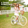 Glerc Missy 20" 24" 26" Inch Girl Cruiser Hybrid 6-Speed City Bicycle for Youth