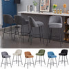 2X Breakfast Bar Stools Thickened Pad Linen Dining Chairs for Counter Kitchen