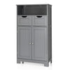 Bathroom Cabinet Floor Storage Cabinet Standing Cupboard w/1 Shelf &2 Drawers