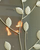 Cream Rectangular Three Fold Fire Guard with Leaf Pattern - 62cm