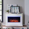 2kW Electric Fireplace LED Log Fire Flame White Surround Stand Heater Set 34''