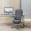 Office Chair Computer Swivel Task Recliner for Home w/ Footrest, Arm, Grey