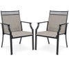 Patio Dining Chairs Set of 2 All Weather Heavy-duty Outdoor High Back Armchairs