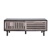 Slatted Sliding Door TV Cabinet Stand Entertainment Center Media Console Storage