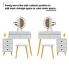 LED Mirror Dressing Table Vanity Make up Desk with 5 Drawers and Stool
