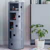 Round ABS Cylinder Cabinet Cupboard Drawer Storage Unit Bathroom Bedroom Stand