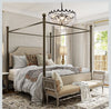 Modern Black Crystal Chandelier 24'' Round 4-Tier Crystal Lighting Fixture