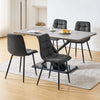 4X Dining Chairs Faux Leather Padded Seat Metal Legs Dining Room