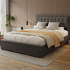 VELVET OTTOMAN STORAGE BED FRAME GAS LIFT UP 4FT6 DOUBLE SIZE WITH DRAWER