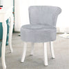 Plush Fluffy Dressing Table Stool Vanity Makeup Chair Scroll Back Padded Seat