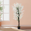 White Wintersweet Large Fake Indoor Tree Home House Plant 150cm Tall in Pot