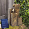 Chic Outdoor Garden Water Feature LED Statues Solar Powered Light/Lamp Fountain