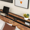 Double Size Bed Frame Platform Metal Slats Support Bed W/ Industrial Headboard