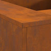 Fire Pit Square 80x80x40 cm Weathering Steel