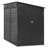 Black Metal Outdoor Garden Storage Shed Metal Lean to Pent Shed for Tool Bike