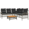 Swpsd Rattan Garden Sofa Set with Cushions 2 Pcs Patio Furniture Seating T5C3
